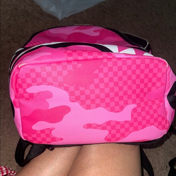 Sprayground Pink Camo Shark Backpack - Picture 9 of 9
